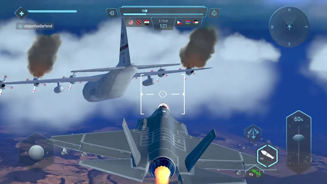 Sky Warriors: Airplane Games (Скай Ворриорс)  [МОД Все открыто] Screenshot 4