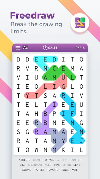 Word Search Colorful  [МОД Меню] Screenshot 5