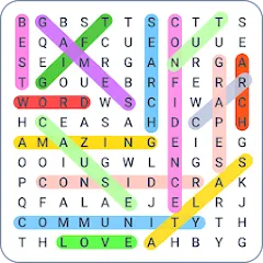 Взломанная Word Search Colorful  [МОД Меню] - последняя версия apk на Андроид