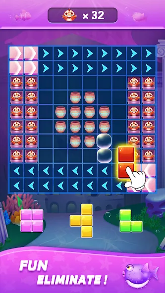 Block Ocean 1010 Puzzle Games (Блок Океан 1010 Головоломки)  [МОД Бесконечные деньги] Screenshot 3