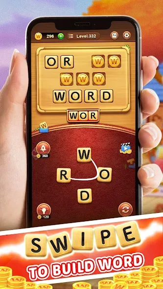 Word Connect (Ворд Коннект)  [МОД Бесконечные монеты] Screenshot 1