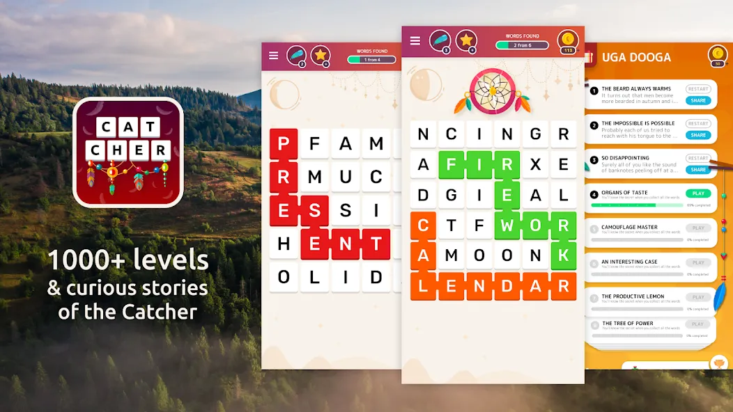 Word Catcher: Word Search  [МОД Mega Pack] Screenshot 1