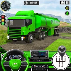 Взлом Offroad Oil Tanker Truck Games (Оффроуд Игры на машинецистерне для нефти)  [МОД Много денег] - последняя версия apk на Андроид