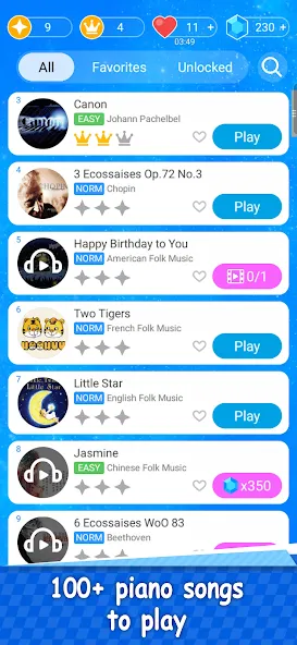 Magic Piano Music Tiles 2 (Магическое пианино Музыкальные плитки 2)  [МОД Бесконечные монеты] Screenshot 3