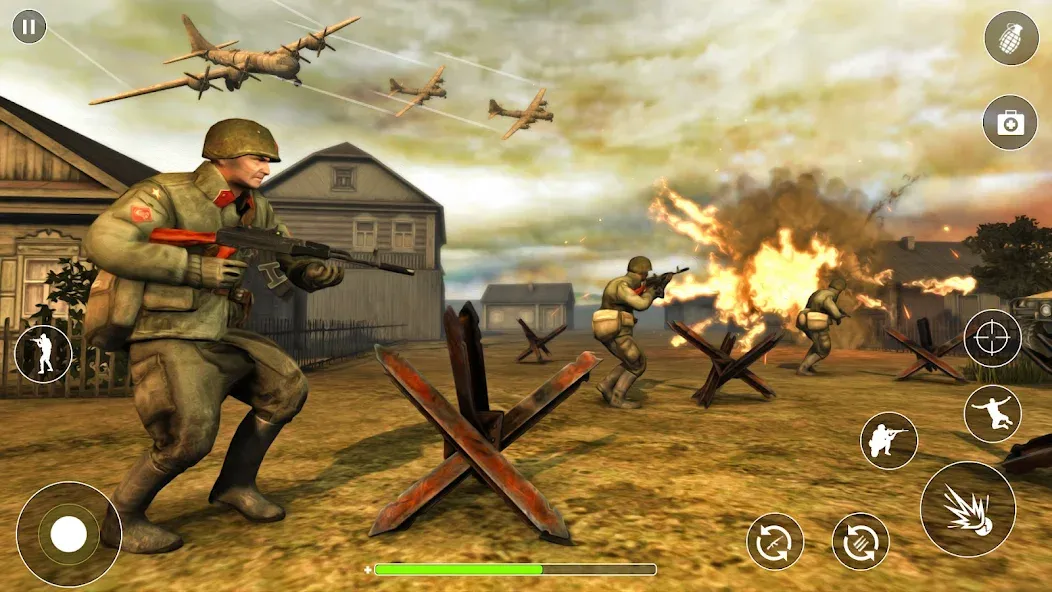 WW2 Survival Shooter :Gun fire (Вторая Мировая Война  )  [МОД Mega Pack] Screenshot 1