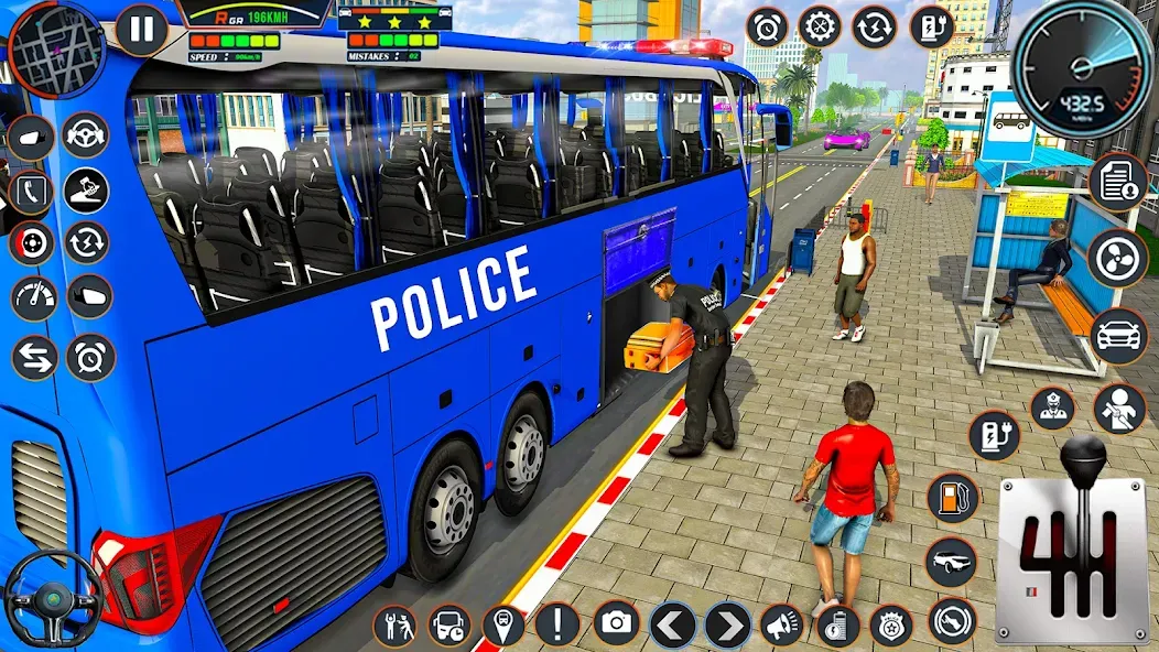 City Bus Simulator Bus Game 3D (Полицейский автобус симулятор)  [МОД Unlimited Money] Screenshot 2