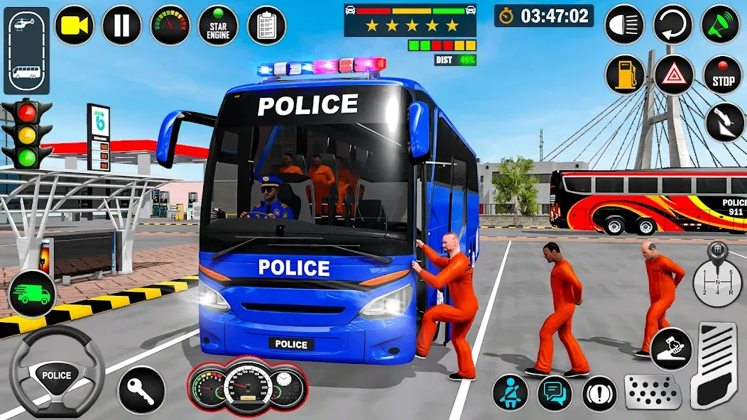 City Bus Simulator Bus Game 3D (Полицейский автобус симулятор)  [МОД Unlimited Money] Screenshot 3