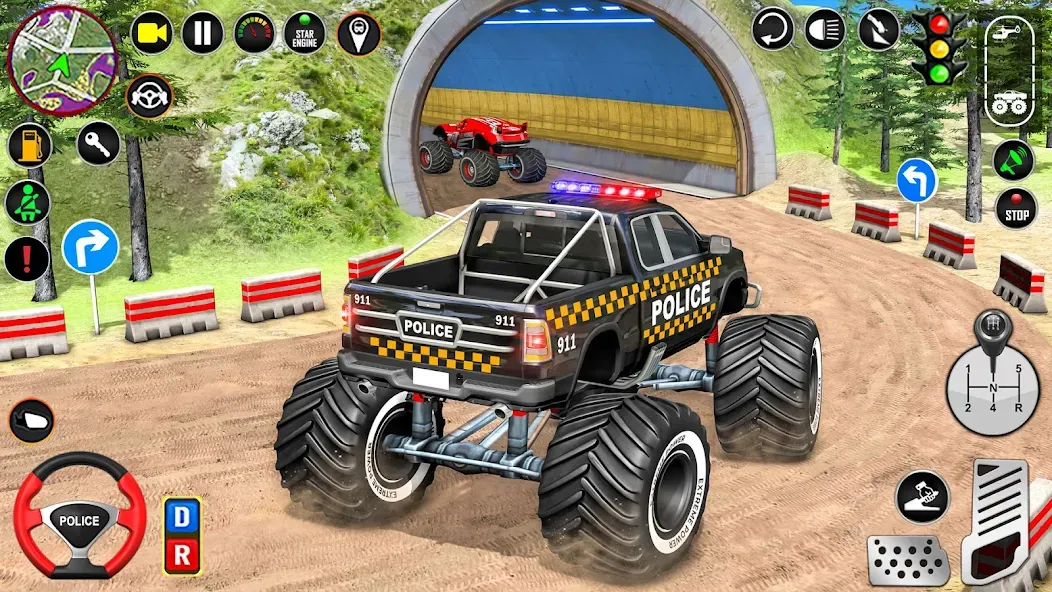 Police Monster Truck Car Games  [МОД Menu] Screenshot 4