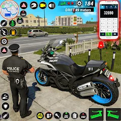 Скачать взломанную Police Moto Bike Chase Crime (Полицейская мотоциклетная погоня за преступником)  [МОД Меню] - стабильная версия apk на Андроид