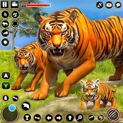 Скачать взломанную Tiger Simulator Lion games 3D (Тигровый Симулятор Игр Льва 3D)  [МОД Меню] - полная версия apk на Андроид