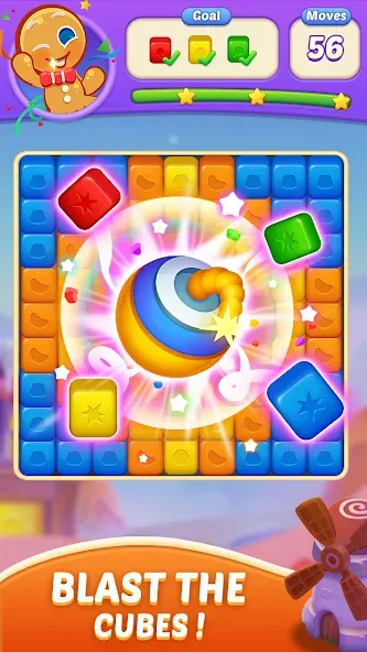 Candy Blast Fever:Cubes Crush (Кенди Бласт Фивер)  [МОД Все открыто] Screenshot 3