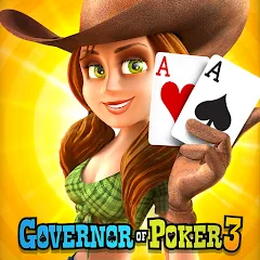 Взлом Governor of Poker 3 - Texas  [МОД Бесконечные деньги] - стабильная версия apk на Андроид