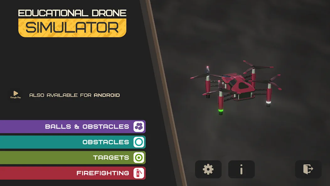 Edu Drone Simulator  [МОД Много монет] Screenshot 1