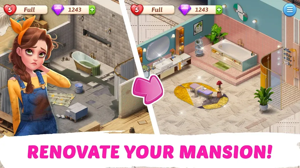 My Story - Mansion Makeover  [МОД Меню] Screenshot 2