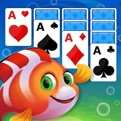 Скачать взломанную Solitaire Fish Klondike Card (Солитер Карточная игра Клондайк Фиш)  [МОД Много денег] - последняя версия apk на Андроид