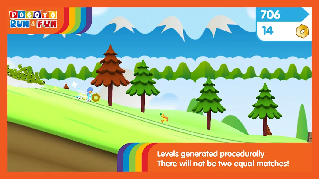 Pocoyo Run & Fun: Cartoon Jump  [МОД Много монет] Screenshot 2