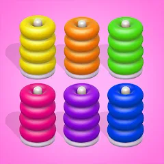 Скачать взлом Color Sort 3D — Hoop Stack  [МОД Бесконечные монеты] - последняя версия apk на Андроид