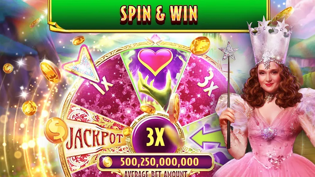 Wizard of Oz Slots Games (Волшебник из страны Оз игровой автомат)  [МОД Все открыто] Screenshot 4