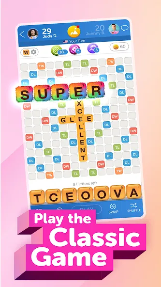 Words With Friends 2 Word Game (Вордс вит Френдс 2 Классик)  [МОД Бесконечные монеты] Screenshot 1