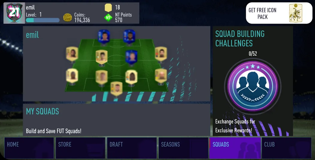 NT 21 Draft + Pack Opener  [МОД Много монет] Screenshot 5