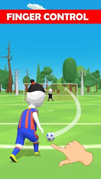 Stickman Freekick: Soccer game  [МОД Меню] Screenshot 1