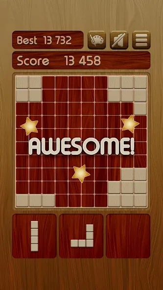 Woody Block Puzzle ® (Вуди блок пазл)  [МОД Много денег] Screenshot 3