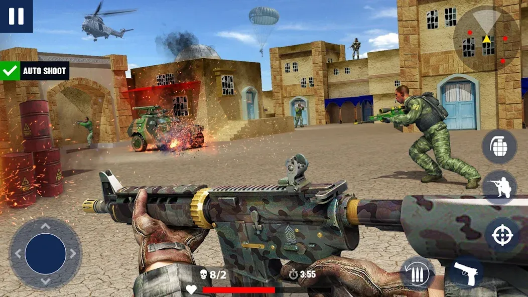 War Zone: Gun Shooting Games (Уор Зоун)  [МОД Бесконечные монеты] Screenshot 3