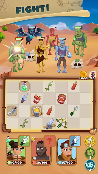 Merge Battles: Puzzle Combat (Мердж Баттлс)  [МОД Unlimited Money] Screenshot 2