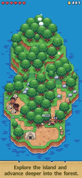 Tiny  Island Survival  [МОД Много монет] Screenshot 2