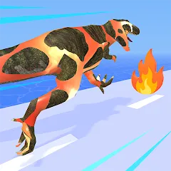 Скачать взломанную Dino Evolution Run 3D (Дино Эволюция Ран 3Д)  [МОД Меню] - стабильная версия apk на Андроид