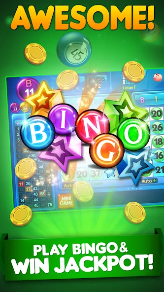 Bingo City 75 : Bingo & Slots (Бинго Сити 75)  [МОД Много монет] Screenshot 3