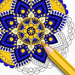 Скачать взлом Mandala Coloring Book Game (Мандала Книга раскрасок  Игра)  [МОД Бесконечные монеты] - полная версия apk на Андроид