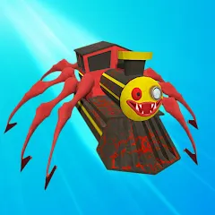 Скачать взломанную Merge Spider Train  [МОД Много монет] - стабильная версия apk на Андроид