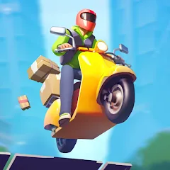 Взлом Moto City: Mad Bike Delivery (Мото Сити)  [МОД Все открыто] - стабильная версия apk на Андроид