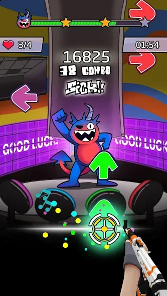 Beat Shooter Night: Rap Battle (ФНФ Фанк)  [МОД Много денег] Screenshot 2