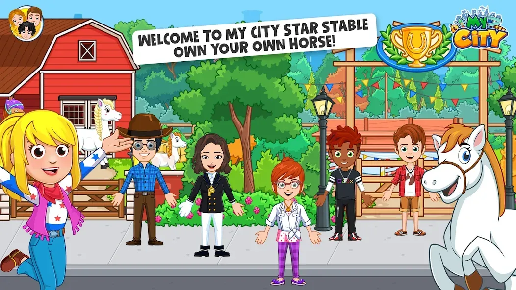 My City: Star Horse Stable (Мой город)  [МОД Меню] Screenshot 1