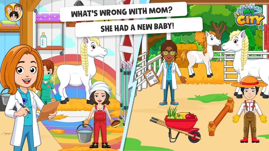 My City: Star Horse Stable (Мой город)  [МОД Меню] Screenshot 3