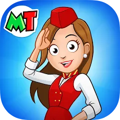 Скачать взломанную My Town Airport games for kids (Май Таун)  [МОД Unlocked] - последняя версия apk на Андроид