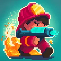 Взломанная Firefighter: pixel shooter  [МОД Все открыто] - последняя версия apk на Андроид