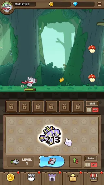 Cat Hero : Idle RPG (Кэт Хиро)  [МОД Unlimited Money] Screenshot 1