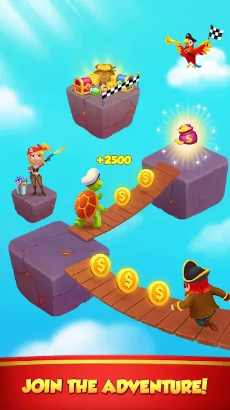 Coin Rush - Pirate GO! (Коин Раш)  [МОД Много денег] Screenshot 2