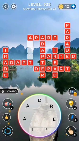 WOW4:Word Connect Offline Word (ВАУ 4)  [МОД Меню] Screenshot 4