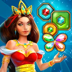 Взломанная Lost Jewels - Match 3 Puzzle (Лост Джуэлс)  [МОД Menu] - стабильная версия apk на Андроид