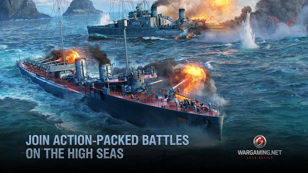 World of Warships Blitz War (Ворлд оф Варшипс Блиц Вар)  [МОД Меню] Screenshot 2