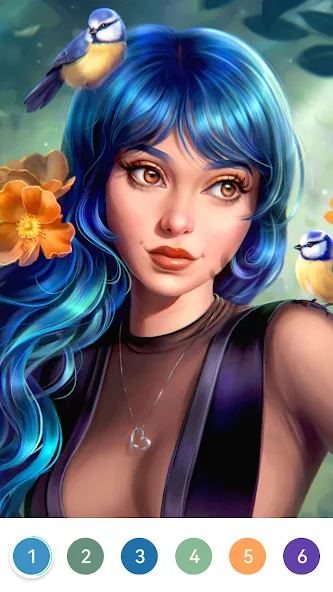 Girls Paint by Number Coloring (Девочки раскрашивают по номерам)  [МОД Mega Pack] Screenshot 4