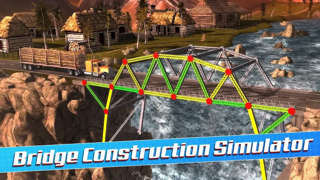 Bridge Construction Simulator (Бридж Конструкшн Симулятор)  [МОД Много монет] Screenshot 1