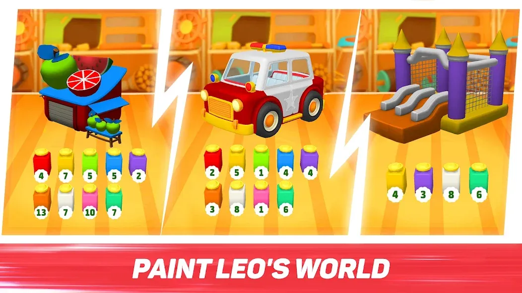 Leo Runner: car games for kids  [МОД Много денег] Screenshot 3