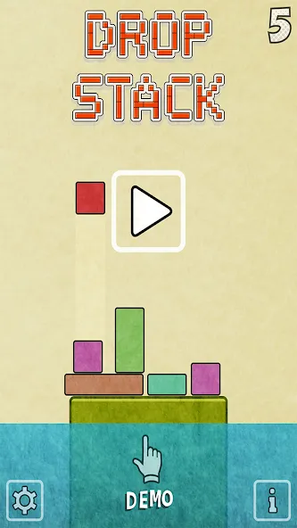 Drop Stack Block Stacking Game (Дроп Стэк блочная игра с укладкой блоков)  [МОД Много монет] Screenshot 1