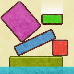 Взломанная Drop Stack Block Stacking Game (Дроп Стэк блочная игра с укладкой блоков)  [МОД Много монет] - последняя версия apk на Андроид