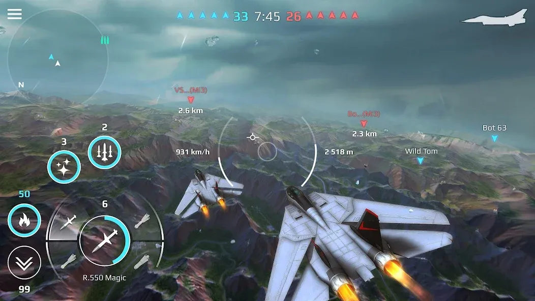 Sky Combat: War Planes Online (Скай Комбат)  [МОД Много монет] Screenshot 4